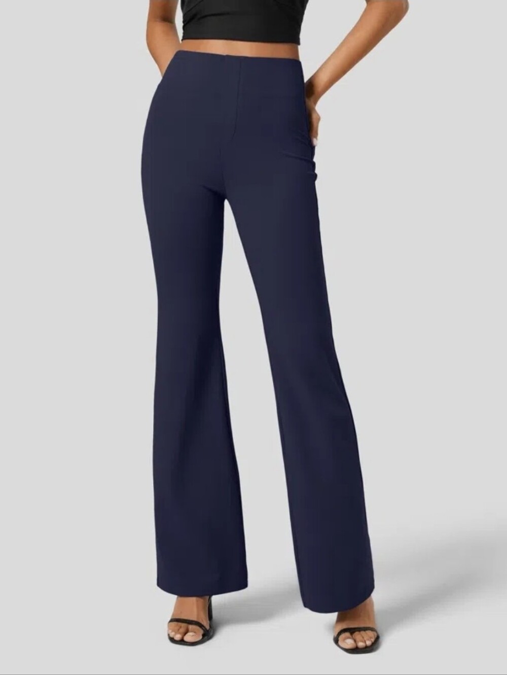 Halara Flex High Waisted Back Side Pocket Slight Flare Work Pants